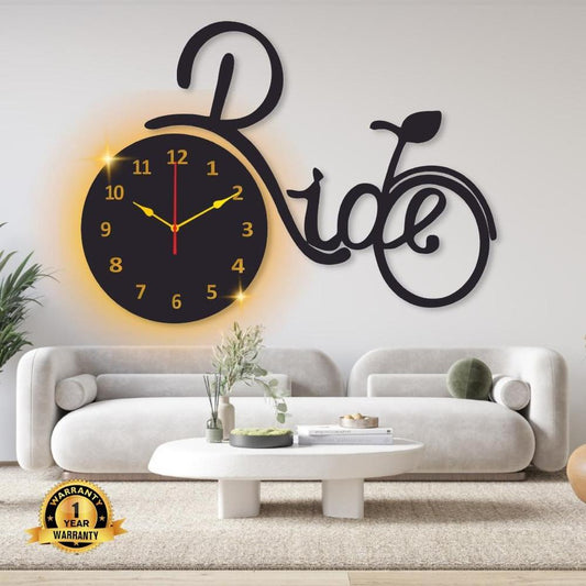 Premium Home Wall Clock with Rope Light (Big Cycle)