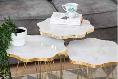 Rounded Wave Side Table - Set of 3