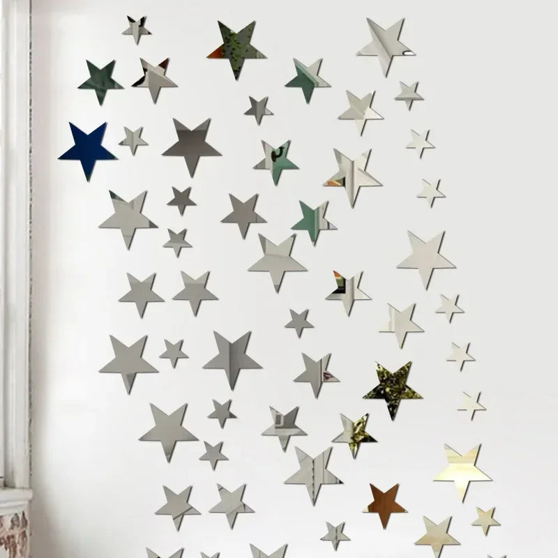 Star Wall Sticker 3D Acrylic Irregular Mirror