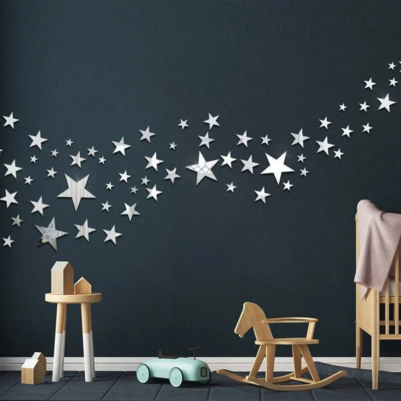 Star Wall Sticker 3D Acrylic Irregular Mirror