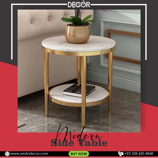 2-Tier Sofa Side Table