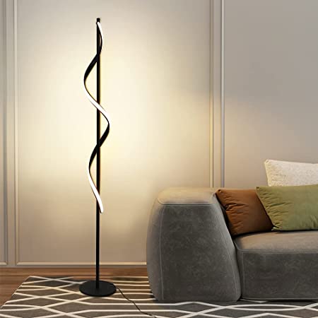 AMBIENT FLOOR LAMP LIVING ROOM BEDROOM SPIRAL NEON LAMP (WARM)