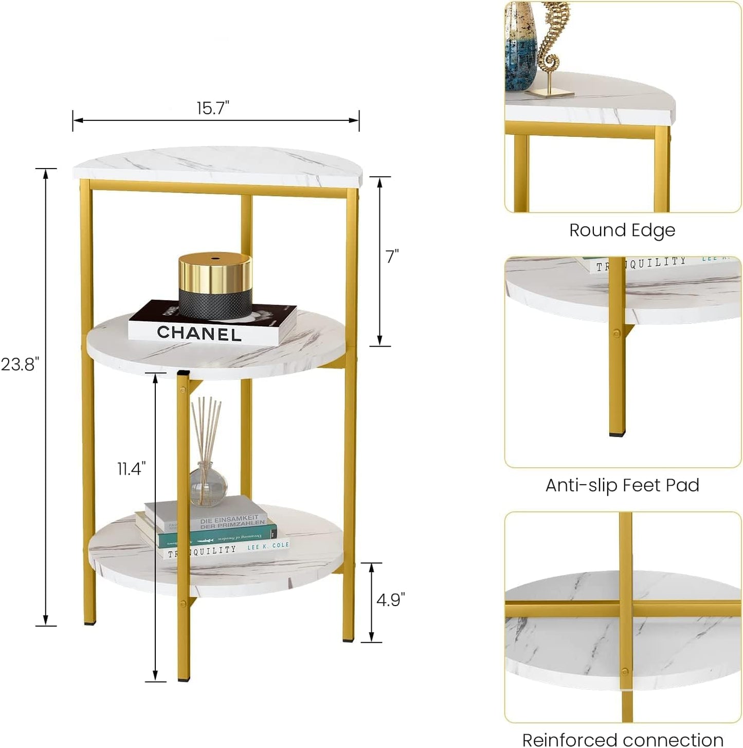 Luxury Three layer Side Table