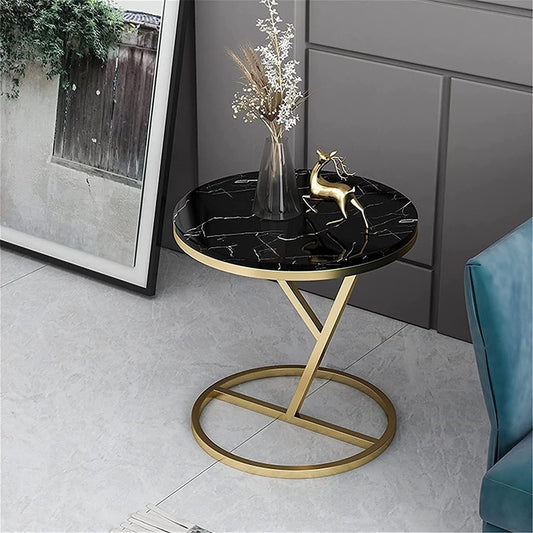 Modern Metal Side Table Black