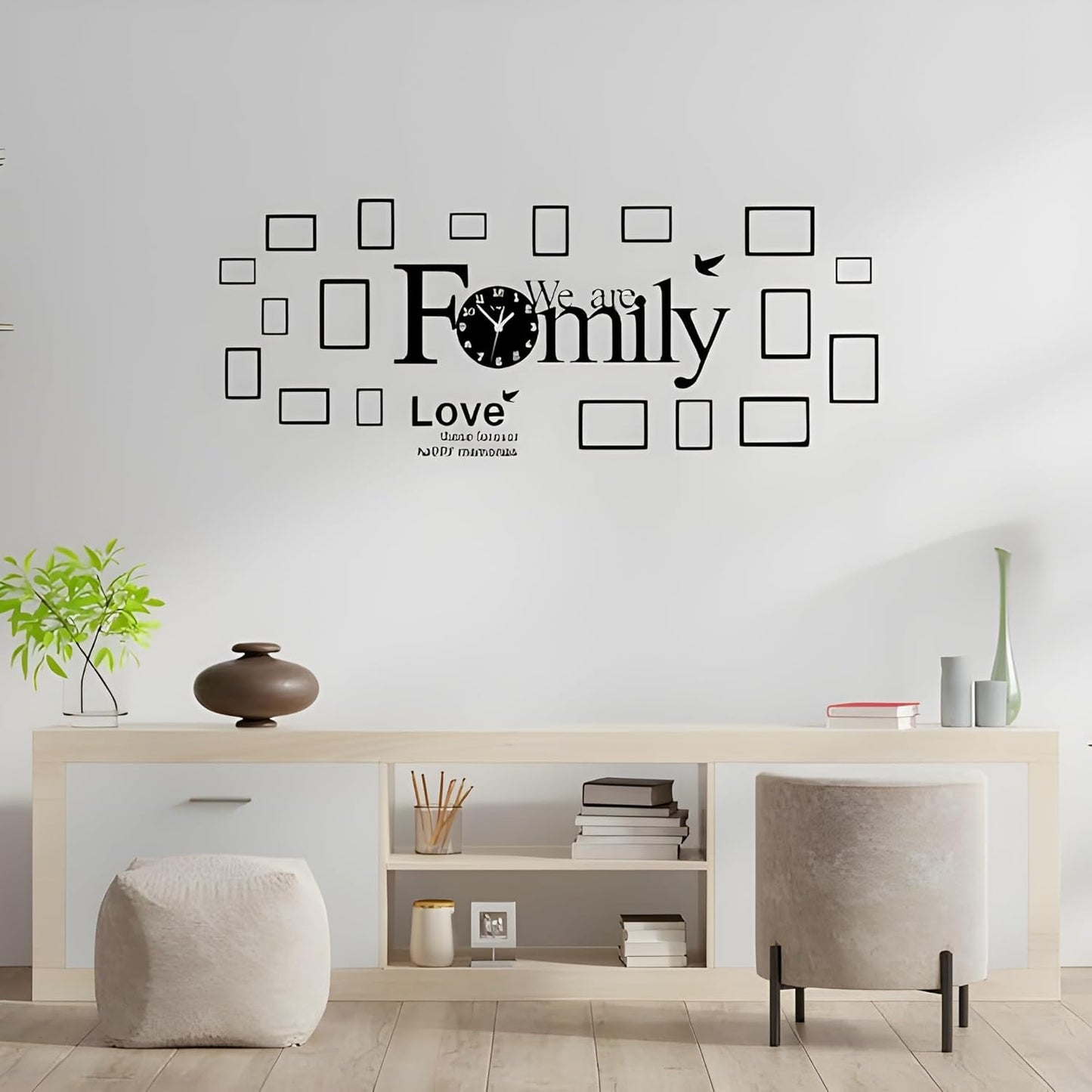 Big Family Frames Clock - Wall Clock