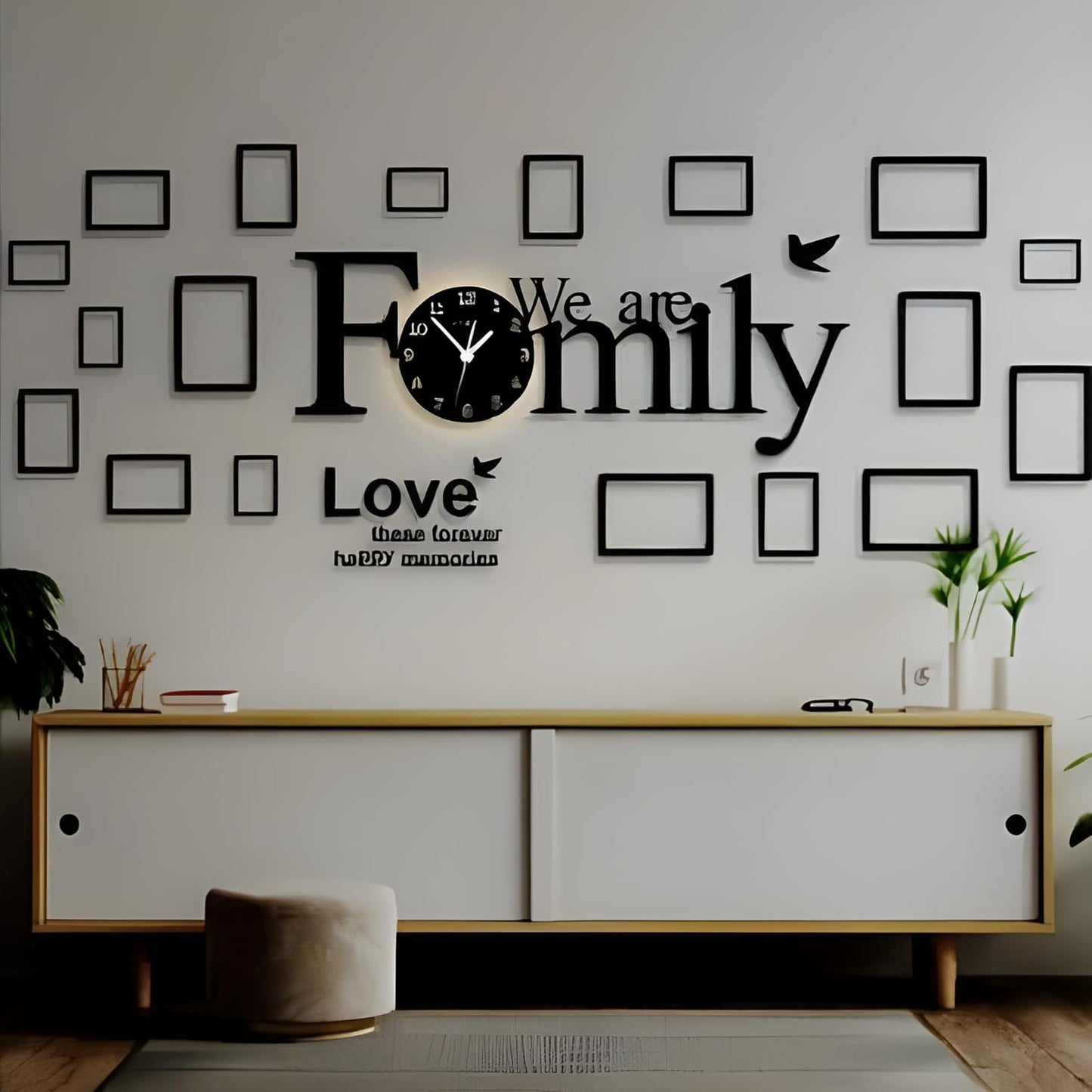 Big Family Frames Clock - Wall Clock