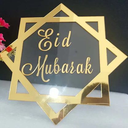 Eid Mubarak Sign Acrylic Mirror Frame Eid Mubarak