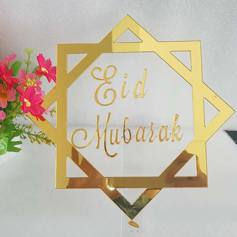 Eid Mubarak Sign Acrylic Mirror Frame Eid Mubarak