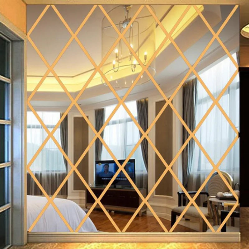 Diamond Combination Splicing Wall Sticker Acrylic Mirror