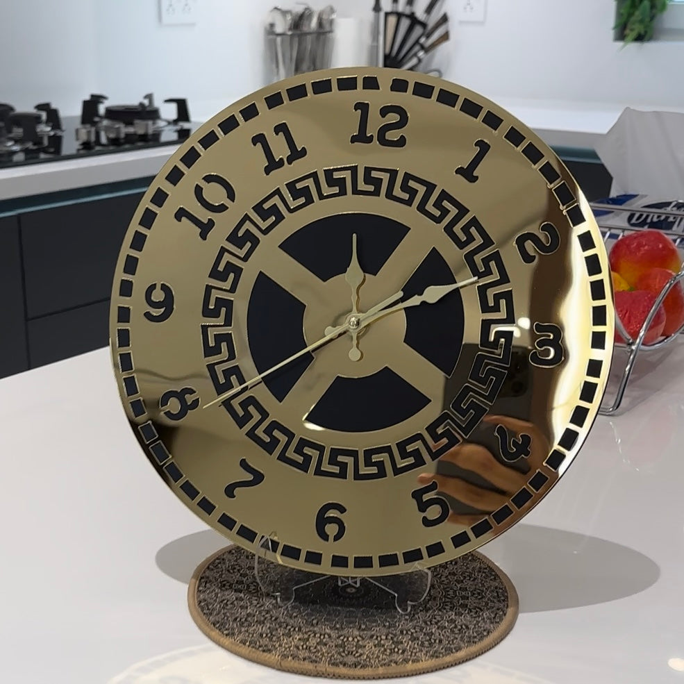 Luxury Wall Clock/Table Round Clock for Living Room & Bed Room