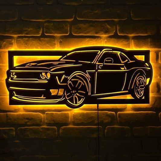 Dodge Car Led Sign Cars Fan Wall Deocr