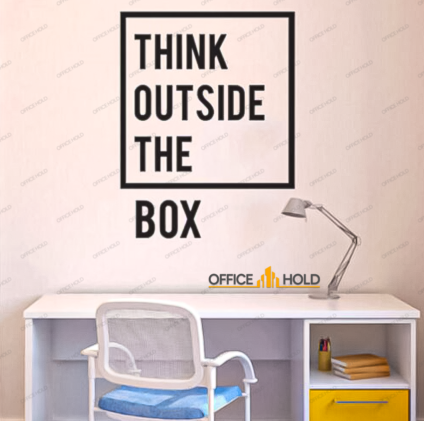 Think Out Side The Box Motivational Office Wall (totb01)