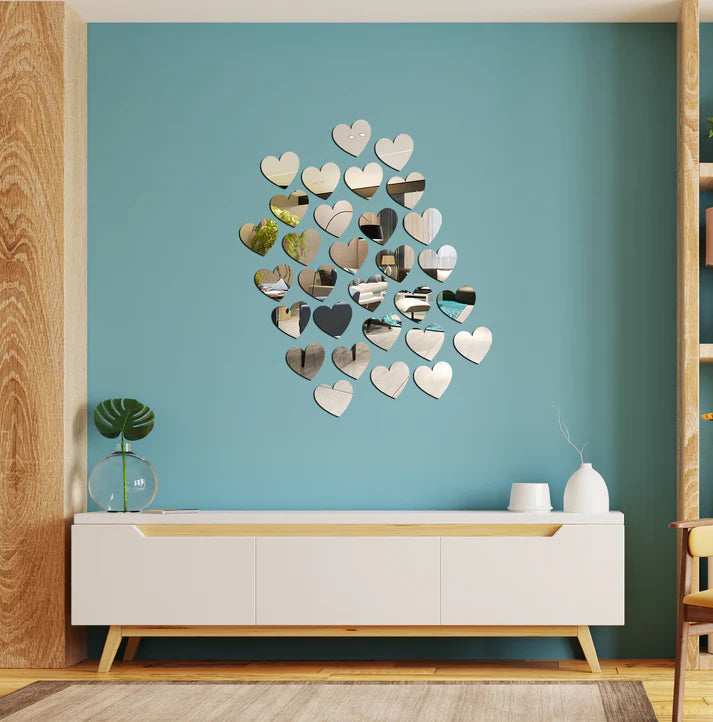 Acrylic Heart Mirror Wall Decor