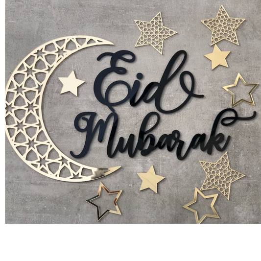Eid decorations EID MUBARAK sign