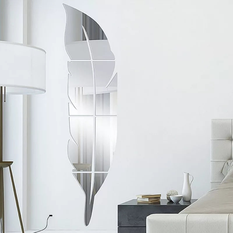 Silver Acrylic Leaf Mirror