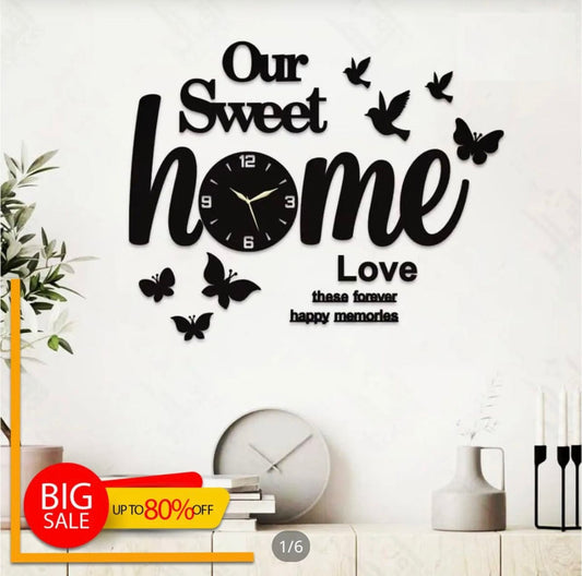 Our Sweet Home Walls Decor with Birds and Butterflies