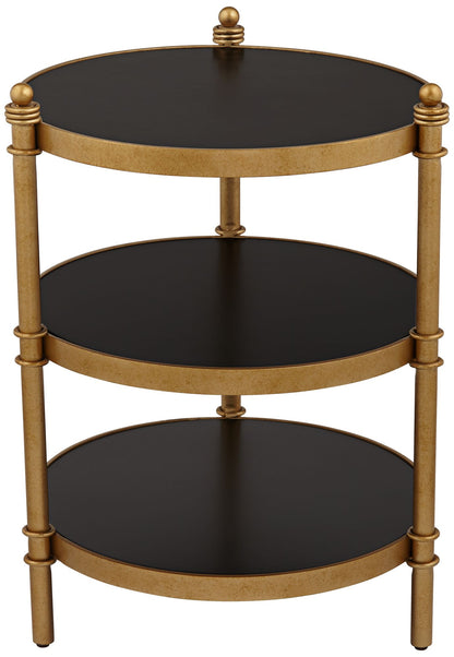 Gold Metal End Table 3 Tier Circle Side Table