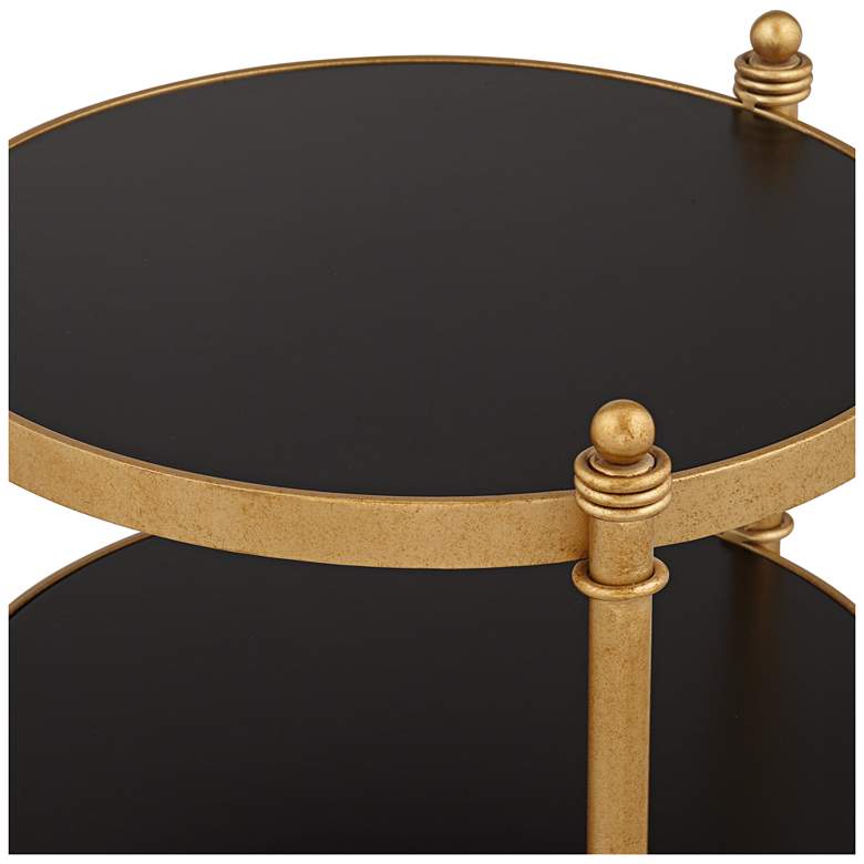 Gold Metal End Table 3 Tier Circle Side Table