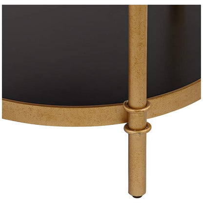 Gold Metal End Table 3 Tier Circle Side Table