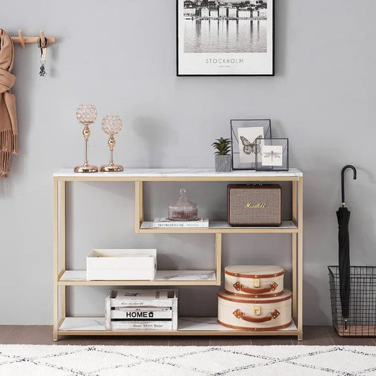Luxury Nordic Multi-Shelf Console Table
