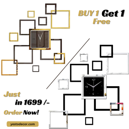 Modern Acrylic Wall clock Buy 1 Get 1 Free .