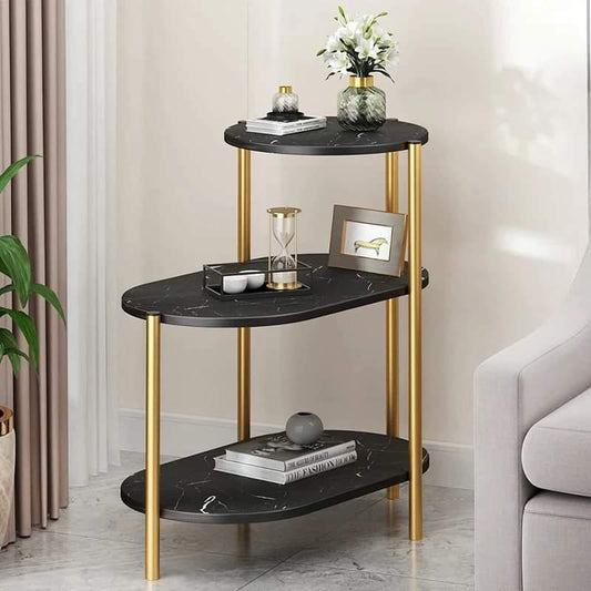 Luxury 3 Layer Gold Metal Frame Living Room Side Table